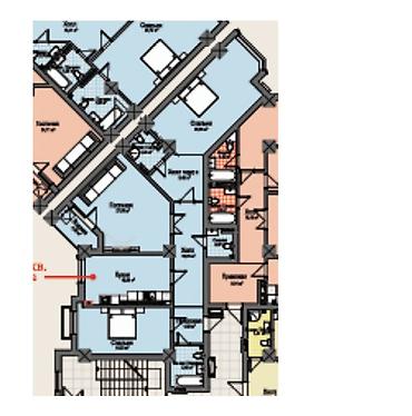 archa group: 3 комнаты, 135 м², Асанбай мкр Элитка, 7 этаж, ПСО (под самоотделку) — 2