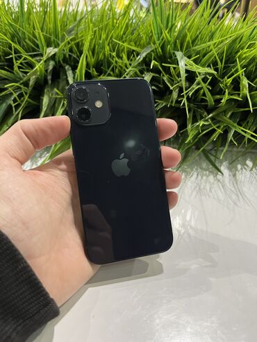 мобильные бу телефоны: IPhone 12 mini, Б/у, 64 ГБ, Black Titanium, Чехол, 75 %