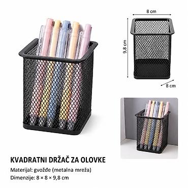 KMT Crni kvadratni držač za olovke 3283312 - Brend: Kmt Style - Tip