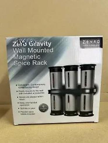 Ostala kuhinjska oprema: Zidni stalak za začine sa 6 dozera - Set sadrži zidni nosač i 6 — 15