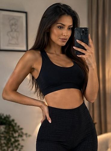 lil solid ez en linea: Crop top na bratele – crna boja. - Kroj: široka elastična traka ispod — 1