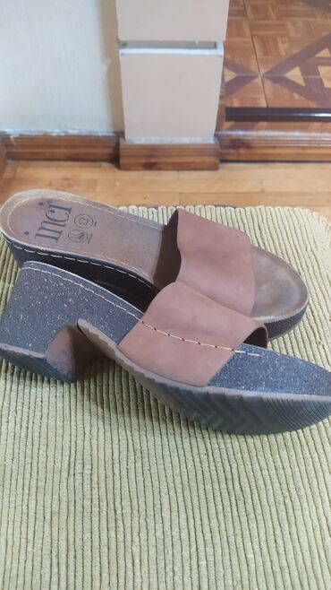 Домашние тапочки: Домашние тапочки, 37.5, Б/у, цвет - Синий — 13