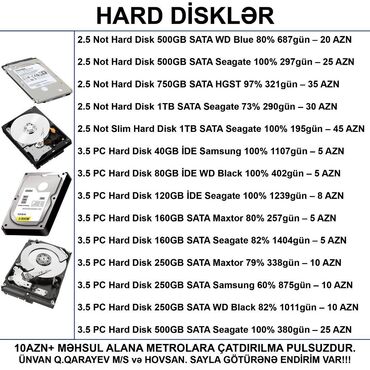 4tb hdd: Sərt disk (HDD) < 120 GB, İşlənmiş