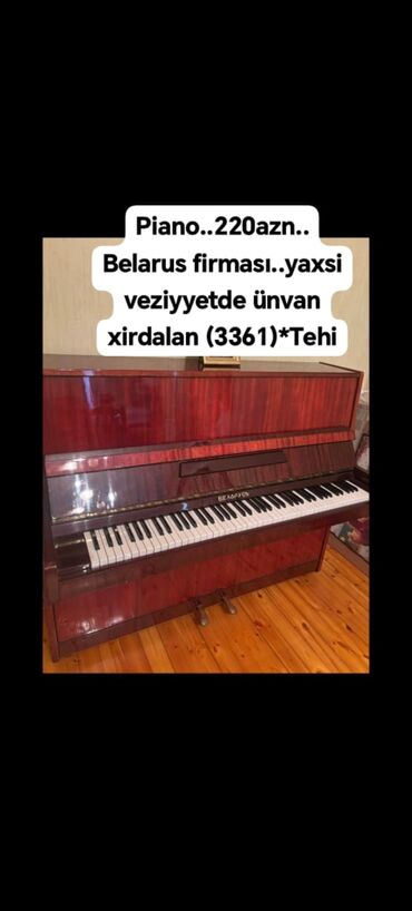 Gitaralar: Piano. 220azn. Belarus firması. yaxsi veziyyetde ünvan xirdalan