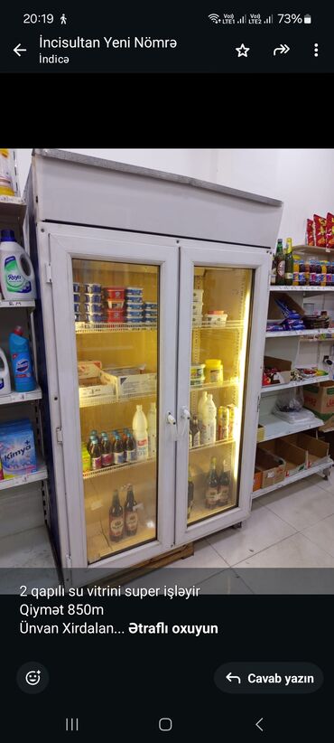 Divan və kreslo dəstləri: 2 qapılı su vitrini super işləyir Qiymət 850m Ünvan Xirdalan Real