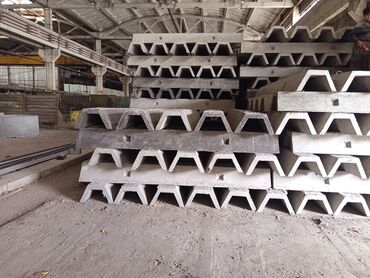 железобетонные опоры: Железобетонные лотки/балки трапецеидального сечения (П‑образные