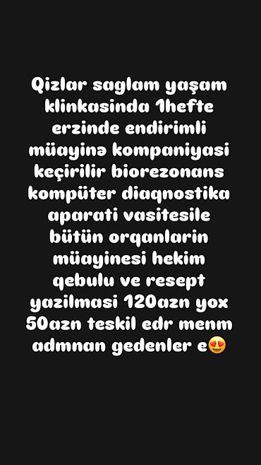 animatorlar bakida: Xidmət: Biorezonans kompüter diaqnostikası ilə ümumi müayinə Təsvir — 1