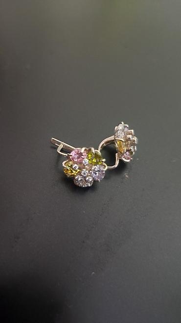 Серебряные серьги, Проба 925, Фианит, Женские, Новый