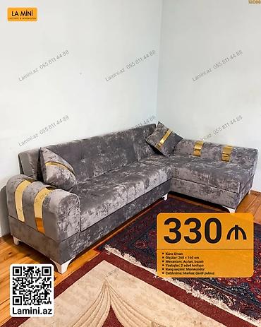 Mebel: Künc divan – rahat və funksional model - Ölçü: 260 × 160 sm - — 1