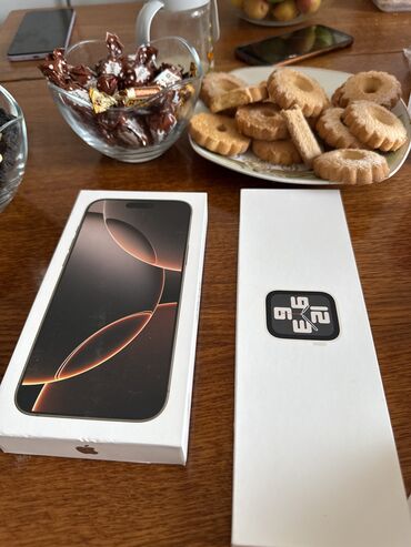 мобильные телефоны кнопочный: IPhone 16 Pro Max, Новый, 256 ГБ, Золотой, Защитное стекло, Чехол, Кабель, 100 %