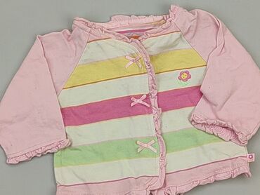 sweterek różowy dla niemowlaka: Kardigan, 0-3 m, stan - Zadowalający