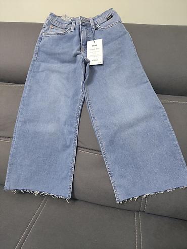 Джинсы и брюки: Məhsul:" Mavi " uşaq cinsi - Model: Wide Leg (geniş balaq) - Yaş — 1