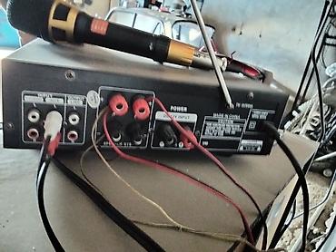 usilitel kalonka satilir: Karaoke səs sistemi – NTeLi BT-266 gücləndirici, mikrofon və iki — 1