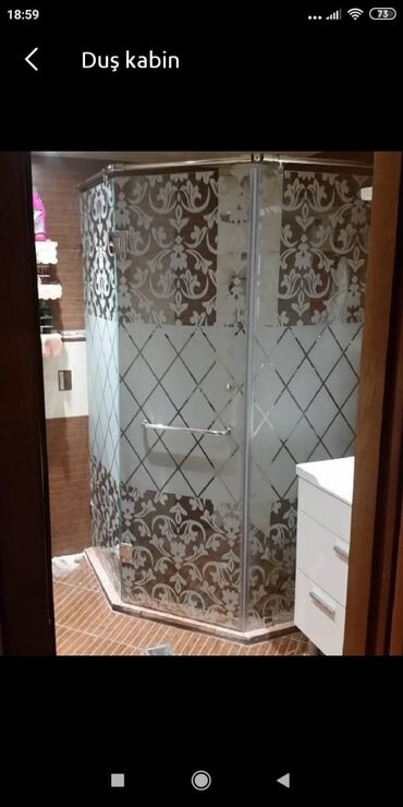 Duş kabinaları, arakəsmələr: Yeni Üstü açıq kabina, Künc üçün, Pulsuz çatdırılma — 2