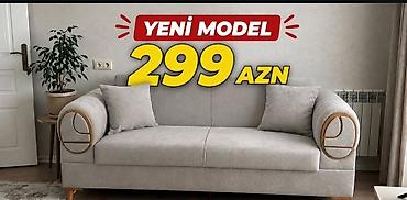 işdenmiş divan: Yeni model divan – 299 AZN. - Rəng: açıq boz, neytral ton, müxtəlif — 1