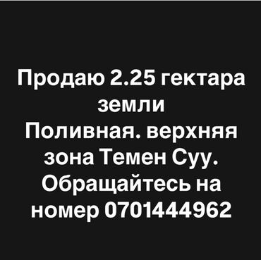 Кыймылсыз мүлк: 225 соток, Айыл чарба үчүн, Техпаспорт