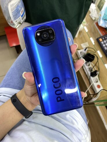 пока телефон: Poco X3 Pro, Б/у, 128 ГБ, цвет - Голубой, 2 SIM