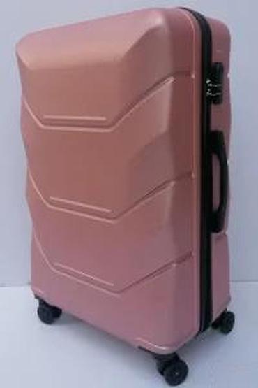 Putni koferi i torbe: Tvrdi kofer na točkiće – ružičasto-zlatni (rose gold) - Materijal — 17