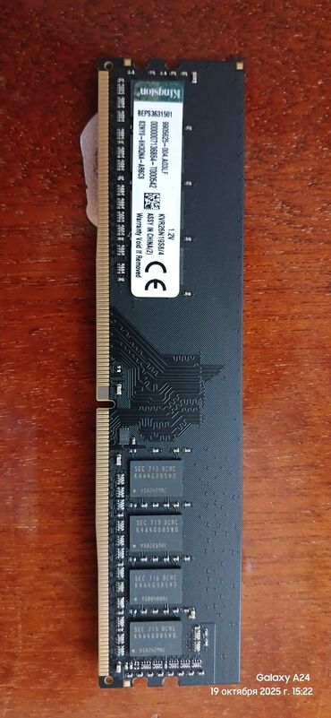 joystick komputer: Оперативная память (RAM) Kingston, 16 ГБ, 2666 МГц, DDR4, Для ПК, Новый