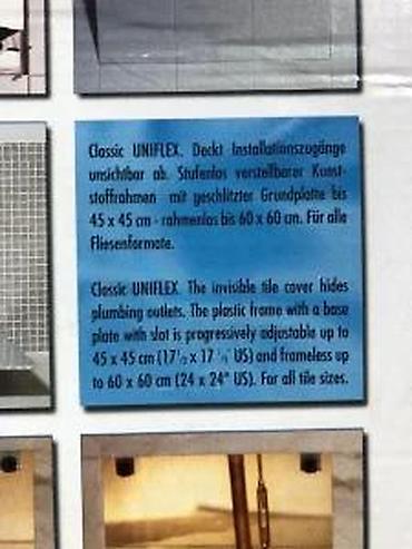 Ostale sanitarije: UNIFLEX Classic – “invisible tile cover” sistem za skriveni pristup — 17
