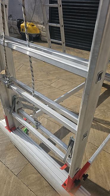 Nərdivanlar: Alüminium mobil iskele (platformalı) - Material: yüngül və möhkəm — 6