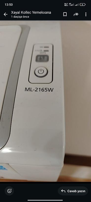 Ofis avadanlığı: Samsung ML-2165W mono lazer printer - Kompakt ölçü və masaüstü üçün — 1