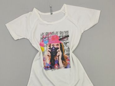 białe t shirty damskie z aplikacją: Футболка, S, стан - Хороший