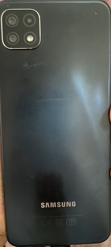 купить блютуз колонку: Samsung Galaxy A22, 128 ГБ, түсү - Кара