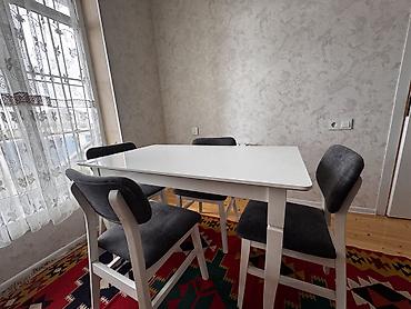 bakı tekstil fabriki: Mətbəx üçün, Yeni, Açılmayan, Dördbucaq masa, 4 stul — 1
