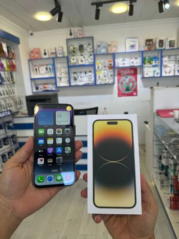 ayfon 14 ucuz: IPhone 14 Pro Max, 256 ГБ, Золотой, Face ID, С документами, Гарантия