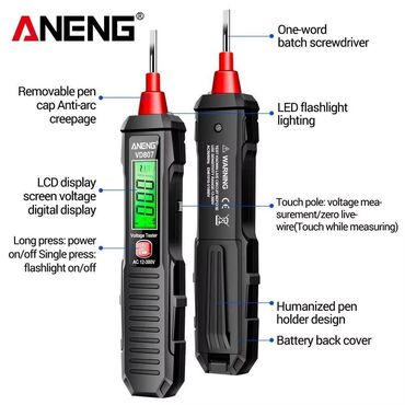 Multimetri: Voltmetar Tester napona Detektor Aneng VD807 Pametni voltmetar — 4