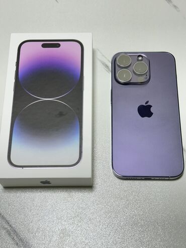 redmi s12: IPhone 14 Pro, Колдонулган, 256 ГБ, Deep Purple, Кабель, Куту, 92 %