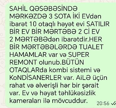 i̇sm: Sahil qəsəbəsinin mərkəzində, 3 sot torpaq sahəsində yerləşən, iki — 1