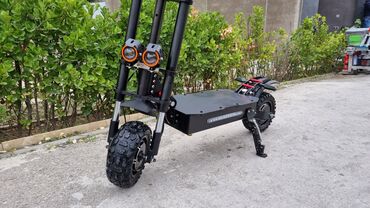 правила дорожного движения: Ağır off-road elektrik skuter - Güclü ikili ön amortizatorlar və