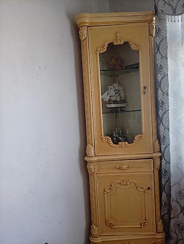 divanlar ucuz qiymete: Klassik üslubda qonaq otağı mebel dəsti - Rəng: krem/bej, qızılı — 2