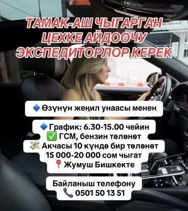 ищу работу в турецкой фирме: Требуется Водитель-экспедитор, С личным транспортом, Компенсация ГСМ