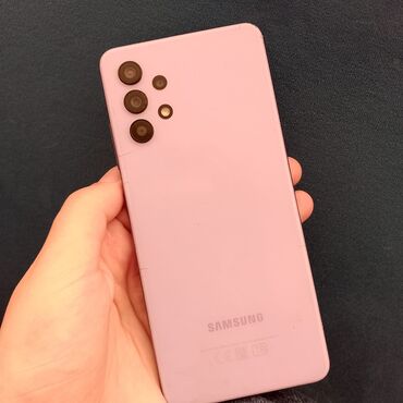 Samsung: Samsung Galaxy A32, 128 GB, rəng - Çəhrayı, Barmaq izi