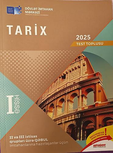 Тесты: Məhsul: “Tarix – 2025 Test Toplusu”, I hissə Nəşriyyat: Dövlət — 1