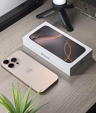 apple mini: IPhone 16 Pro Max, Desert Titanium, Barmaq izi, Simsiz şarj, Face ID — 6