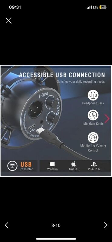 студийный: Студийный USB-микрофон Fifine (серия K688/K690 — на изображениях) с