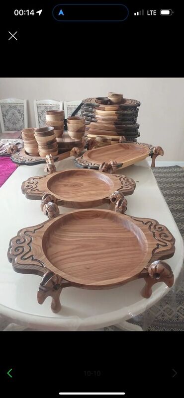 Наборы посуды: Этно, эко посуда. посуда из дерева. жыгач идиштер. этно фуршет. пиалки — 4