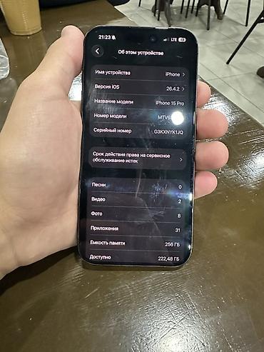 купить iphone 15 pro 256 гб: IPhone 15 Pro, Б/у, 256 ГБ, Blue Titanium, Чехол, 82 % — 1