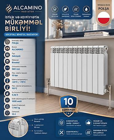 panel radiatr: Yeni Seksiyalı Radiator Alüminium, Ödənişli çatdırılma, Ödənişli quraşdırma, Zəmanətli, Kredit yoxdur — 7