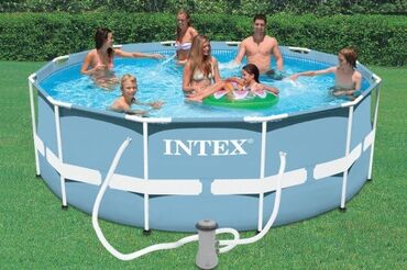 фильтр на бассейн: Каркасный бассейн Intex Prism Frame 366x122 см + фильтр-насос 3785