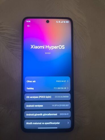 аккумулятор для телефона fly fs454: Poco X4 GT, 256 GB, rəng - Göy, Sənədlərlə, Sensor, Barmaq izi