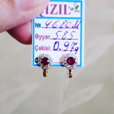 Sırğalar: Sırğa, Sarı qızıl, 585 Əyar, 143 g — 5