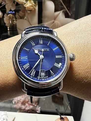 casio original: Наручные часы Aerowatch, классическая коллекция. - Круглый стальной — 1