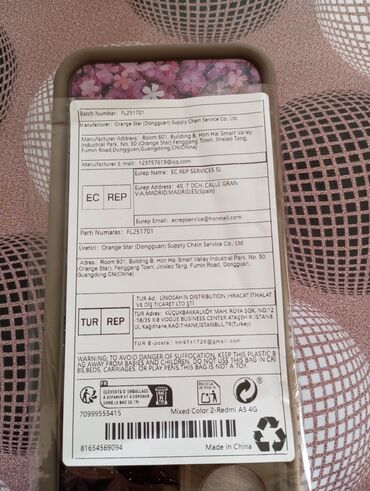 redmi note 9 s: Məhsul: Xiaomi Redmi A5 4G üçün telefon qabı (Mixed Color 2)