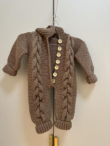 kambinezon: Əl işi körpə kombinezonu - Material: qalın, yumşaq ipliklə əl ilə — 1