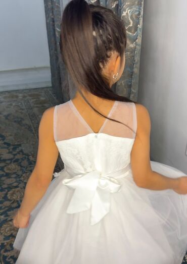 Платья: Детское платье, цвет - Белый, Новый — 12